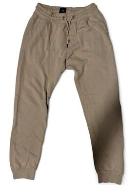 H & M Men's Casual Drawstring Jogger Pants - Beige